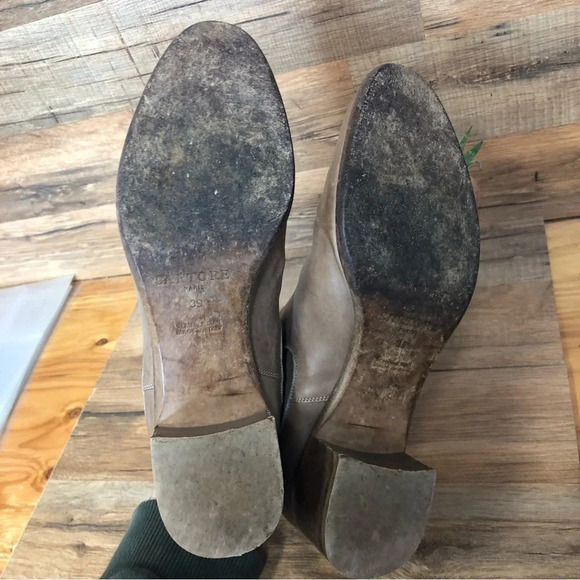 Satore taupe Chelsea ankle boots Italian leather - Picture 9 of 10